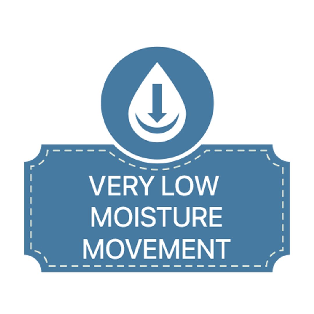 VERY LOW MOISTURE MOVEMENT